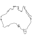 Kolorowanka mapa Australii