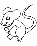 Kolorowanka mysz z serem