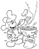 Kolorowanka Myszka Miki z grilem
