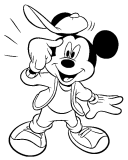Kolorowanka uśmiechnięta Myszka Miki