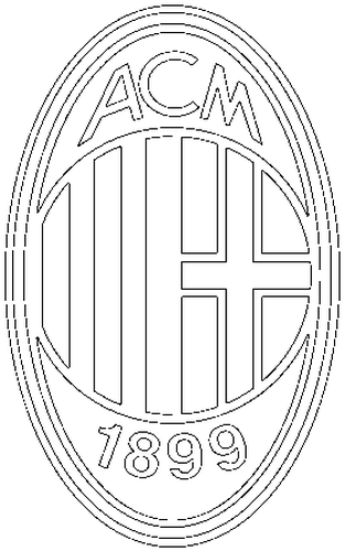 Kolorowanka logo AC Milan