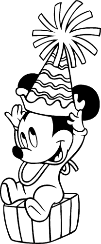 Kolorowanka mała Myszka Miki w czapce