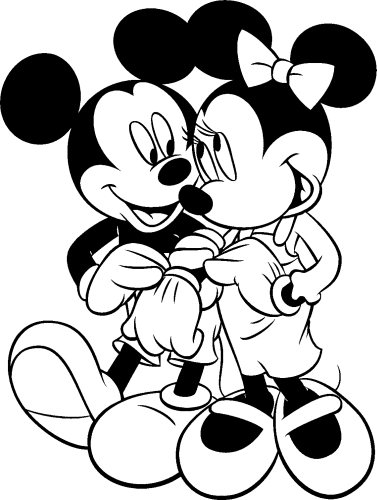 Kolorowanka Myszka Miki i Myszka Mini